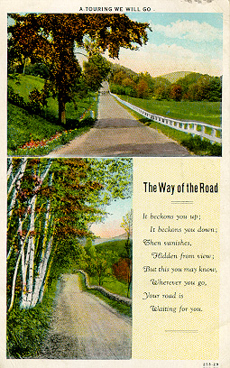 Postcard:  'The Way of the Road'